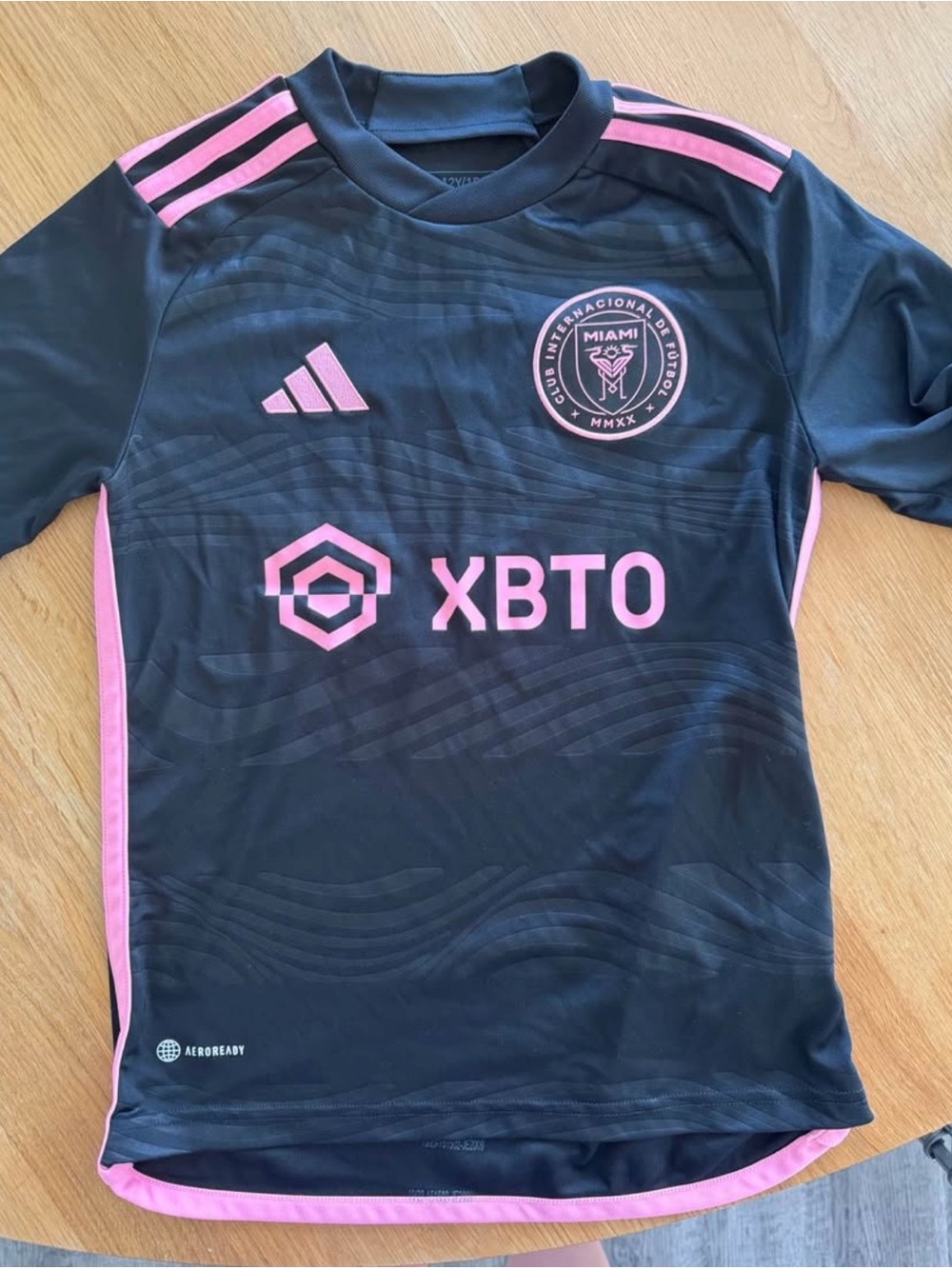 adidas Kids Black & Pink Miami Soccer Jersey